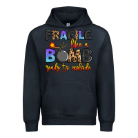 Navy fragile like a bomb ready to explode Urban Hoodie - Artiststas