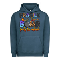 Pigment Midnight Navy fragile like a bomb ready to explode Urban Hoodie - Artiststas