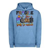 Pigment Pebble Blue fragile like a bomb ready to explode Urban Hoodie - Artiststas