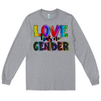 Heather Grey love has no gender Long Sleeve Tee - AdoDesignShop