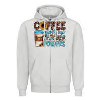 Dove Grey coffee gives me teacher powers Zipper Hoodie - JahusDesignShop