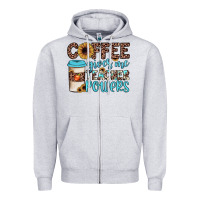 Heather Grey coffee gives me teacher powers Zipper Hoodie - JahusDesignShop