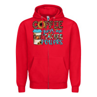 Red coffee gives me teacher powers Zipper Hoodie - JahusDesignShop