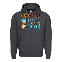 Smoke coffee gives me teacher powers Zipper Hoodie - JahusDesignShop