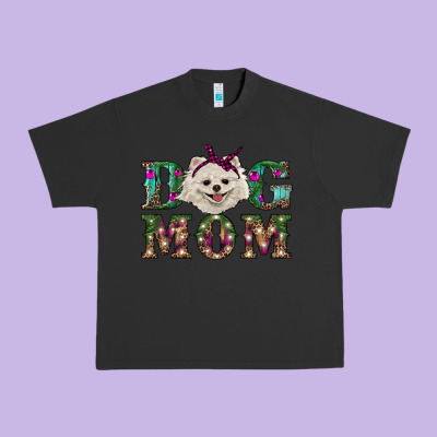 Christmas Dog Mom Pomeranian Urban Heavy Tee Designed By Ranaportraitstore