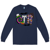 Navy otr Long Sleeve Tee - CowhideDigitalArt