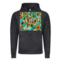 Vintage Black leopard sunflower hearts Vintage Hoodie - RanaPortraitStore