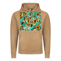 Leopard Sunflower Hearts Vintage Hoodie | Teevron