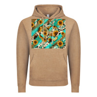 Vintage Coffee leopard sunflower hearts Vintage Hoodie - RanaPortraitStore