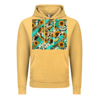 Vintage Mustard leopard sunflower hearts Vintage Hoodie - RanaPortraitStore