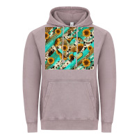Vintage Zinc leopard sunflower hearts Vintage Hoodie - RanaPortraitStore