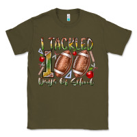 Army Green I Tackled 100 Days of School Classic Tee - RacoonDesign