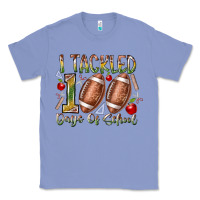 Colony Blue I Tackled 100 Days of School Classic Tee - RacoonDesign