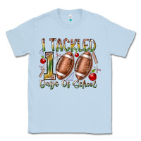 Dusty Blue I Tackled 100 Days of School Classic Tee - RacoonDesign