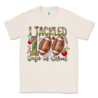 Natural I Tackled 100 Days of School Classic Tee - RacoonDesign