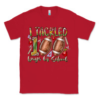 Red I Tackled 100 Days of School Classic Tee - RacoonDesign
