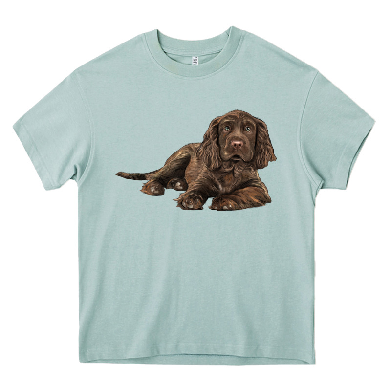 Sussex Spaniels Llustrations Heavy Core Tee by LillyAllenDesigns | Teevron