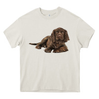 Cream Sussex Spaniels llustrations Heavy Core Tee - LillyAllenDesigns