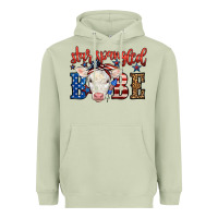 Matcha Western Star Spangled Baby Cow Heavyweight Hoodie - LillyAllenDesigns