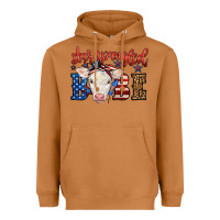 Western Star Spangled Baby Cow Heavyweight Hoodie | Teevron