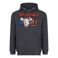Smoke Western Star Spangled Baby Cow Heavyweight Hoodie - LillyAllenDesigns