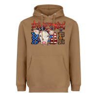 Toasted Coconut Western Star Spangled Baby Cow Heavyweight Hoodie - LillyAllenDesigns