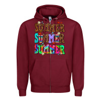 Burgundy summer summer summer Zipper Hoodie - AdoDesignShop