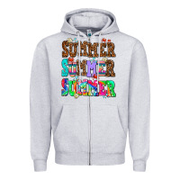 Heather Grey summer summer summer Zipper Hoodie - AdoDesignShop