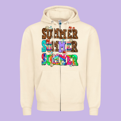 Summer Summer Summer Zipper Hoodie Designed By Adodesignshop