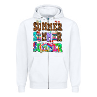 White summer summer summer Zipper Hoodie - AdoDesignShop