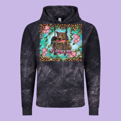 Mama Bear Haunting Fish Floral Vintage Hoodie Designed By Ranaportraitstore