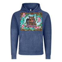 Vintage Denim mama bear haunting fish floral Vintage Hoodie - RanaPortraitStore
