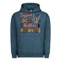 Pigment Midnight Navy support local hustlers and dreamers Urban Hoodie - Artiststas