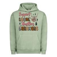 Pigment Oil Green support local hustlers and dreamers Urban Hoodie - Artiststas
