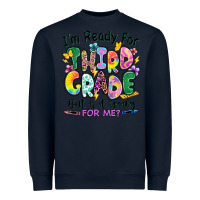 Navy I'm ready for third grade but is it ready for me Heavyweight Sweatshirt - RanaPortraitStore