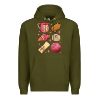 Army Green mexican pan dulce Premium Hoodie - MaliasSmallBusiness