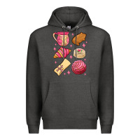 Charcoal Heather mexican pan dulce Premium Hoodie - MaliasSmallBusiness