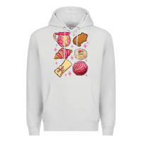 Dove Grey mexican pan dulce Premium Hoodie - MaliasSmallBusiness
