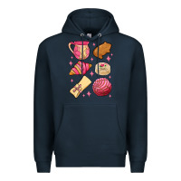 Navy mexican pan dulce Premium Hoodie - MaliasSmallBusiness