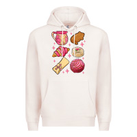 Pale Pink mexican pan dulce Premium Hoodie - MaliasSmallBusiness