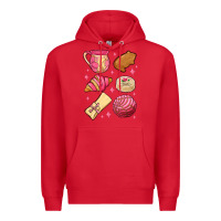 Red mexican pan dulce Premium Hoodie - MaliasSmallBusiness