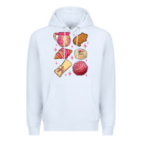 White mexican pan dulce Premium Hoodie - MaliasSmallBusiness