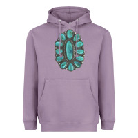 Lavender Turquoise Gemstone Jewelry Heavyweight Hoodie - LillyAllenDesigns