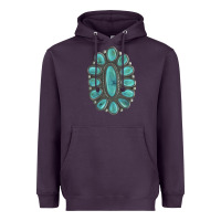 Plum Turquoise Gemstone Jewelry Heavyweight Hoodie - LillyAllenDesigns