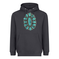 Smoke Turquoise Gemstone Jewelry Heavyweight Hoodie - LillyAllenDesigns