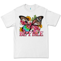White be free with butterfly and cactus flowers Premium Tee - Artiststas