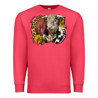 Cardinal hereford bull western background Premium Sweatshirt - LillyAllenDesigns