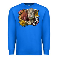 True Royal hereford bull western background Premium Sweatshirt - LillyAllenDesigns