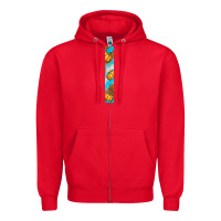 Red fall pumpkin Zipper Hoodie - BundleAndBundleShop
