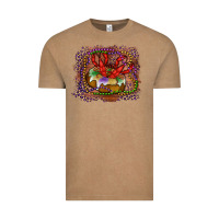 Vintage Coffee Mardi gras king cake crawfish Vintage Tee - RanaPortraitStore